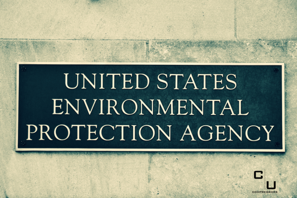 United States Environmental Protection Agency sign, relevant to EPA refrigerant phaseouts impacting commercial compressor replacements.